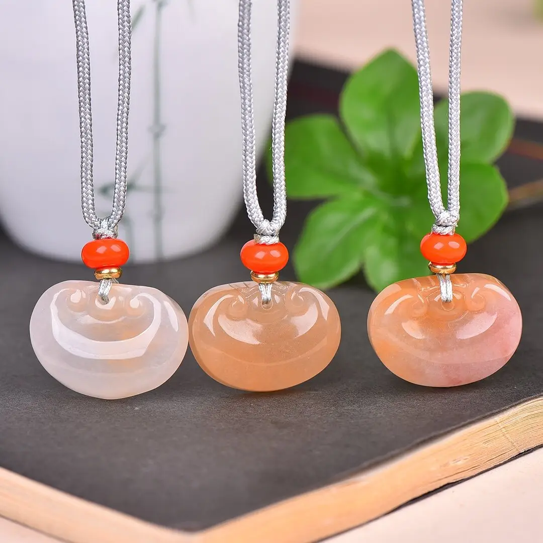 Natural Gold Silk Jade Pendant Guanyin Lotus Gem Light — feature 16