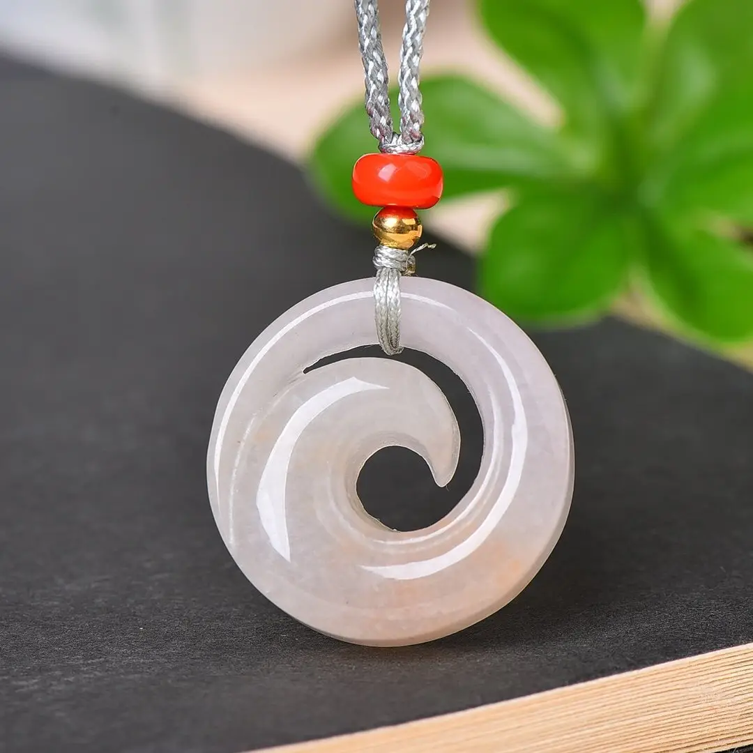 Natural Gold Silk Jade Pendant Guanyin Lotus Gem Light - Image 13
