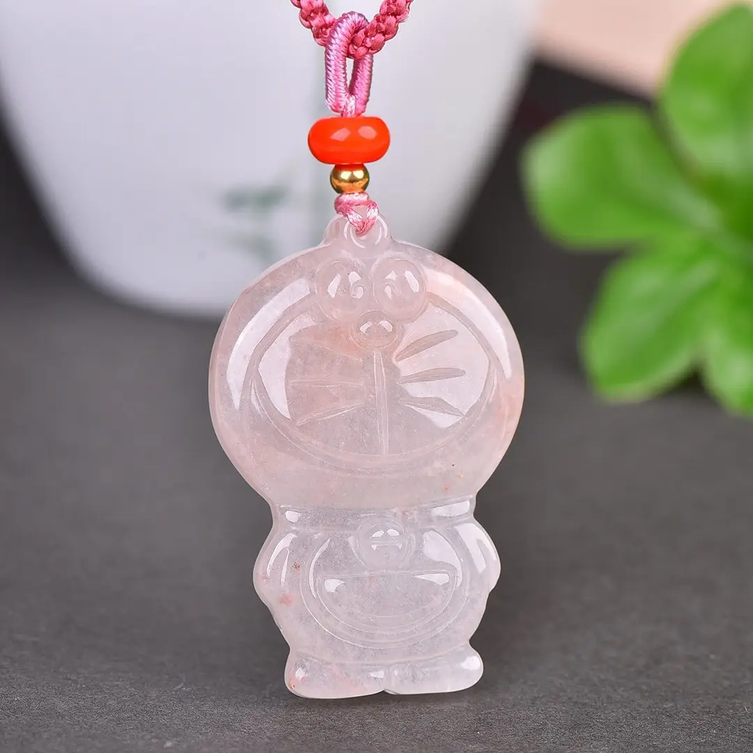 Natural Gold Silk Jade Pendant Guanyin Lotus Gem Light - Image 3