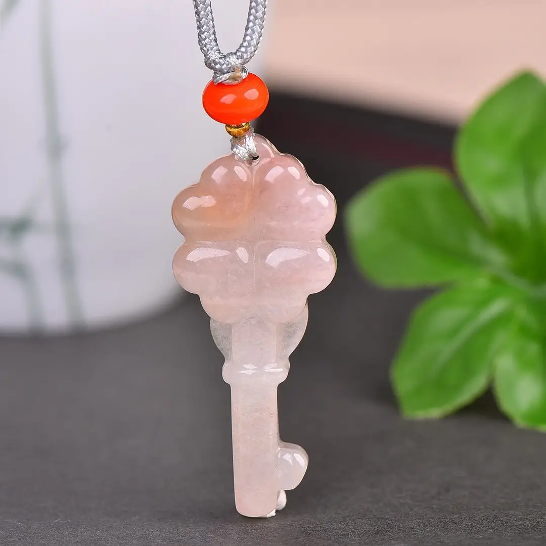 Natural Gold Silk Jade Pendant Guanyin Lotus Gem Light - Image 9