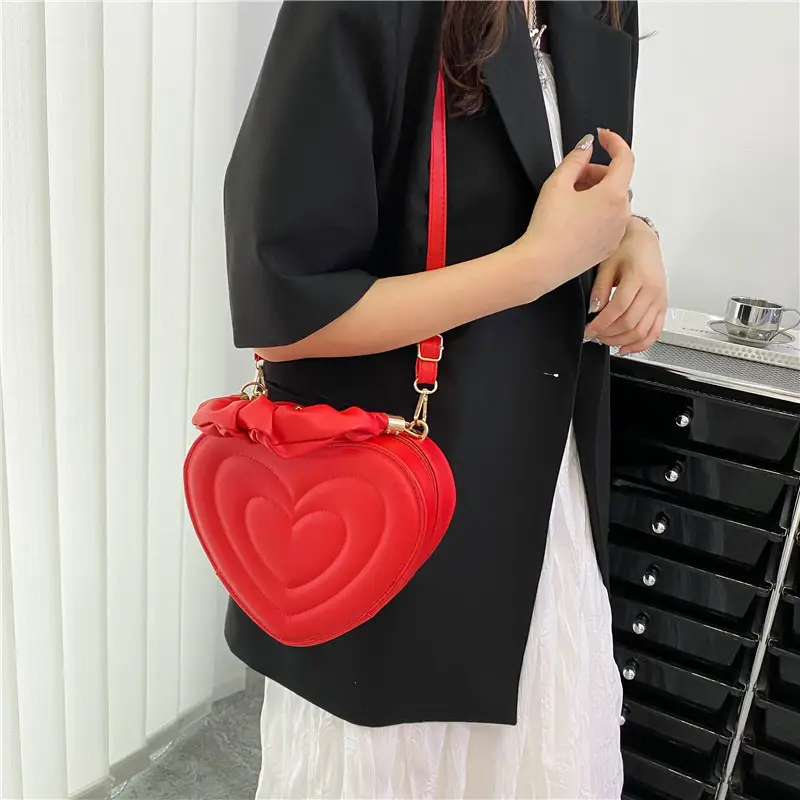 Women's Red Heart Crossbody Bag 2022 - Image 7