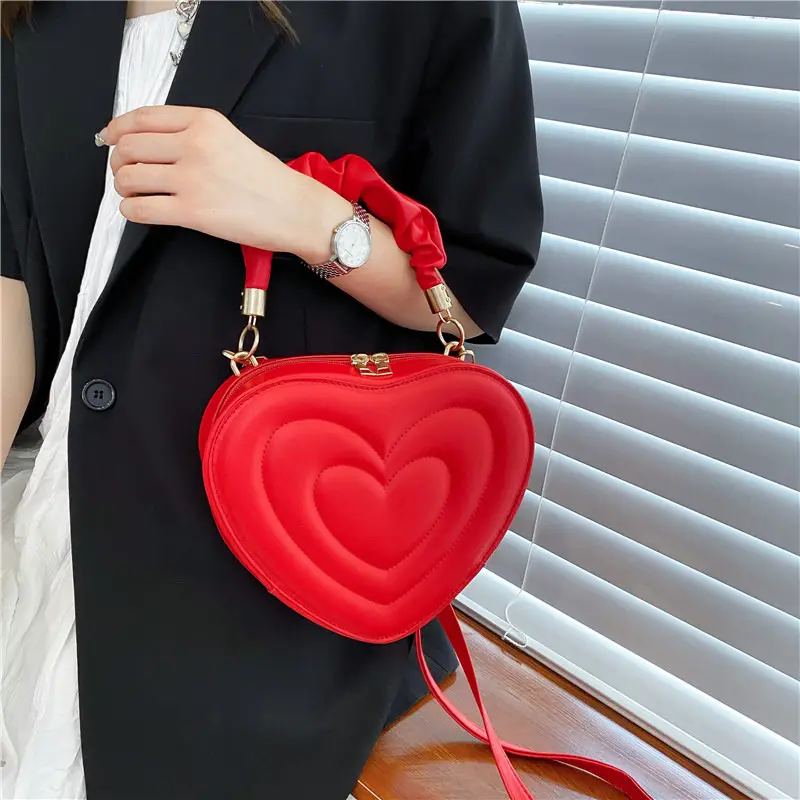 Women's Red Heart Crossbody Bag 2022 - Image 9