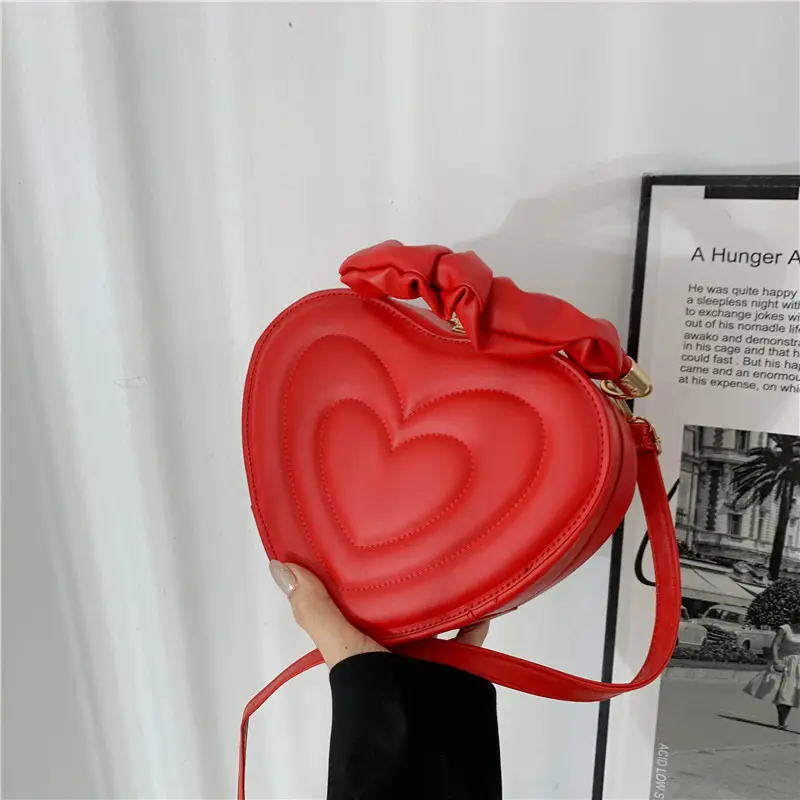 Women's Red Heart Crossbody Bag 2022 - Image 3