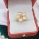 Sweet Light Luxury Five-Petal Pearl Ring — feature 7