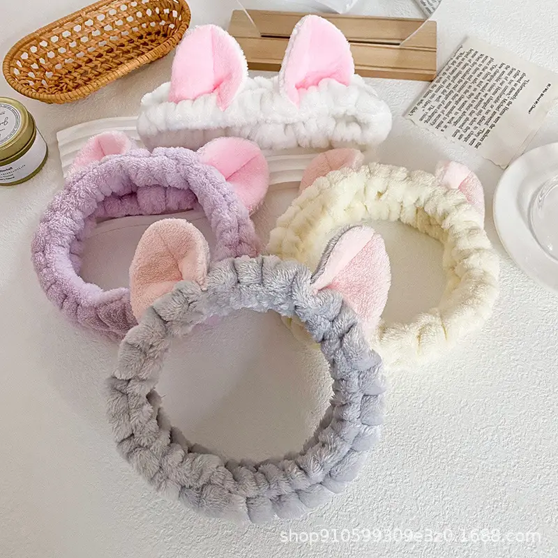 Cat Ear Flannel Headband for Women - Image 12