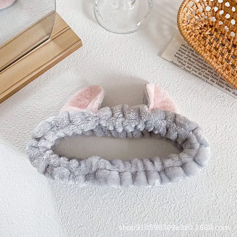 Cat Ear Flannel Headband for Women - Image 2