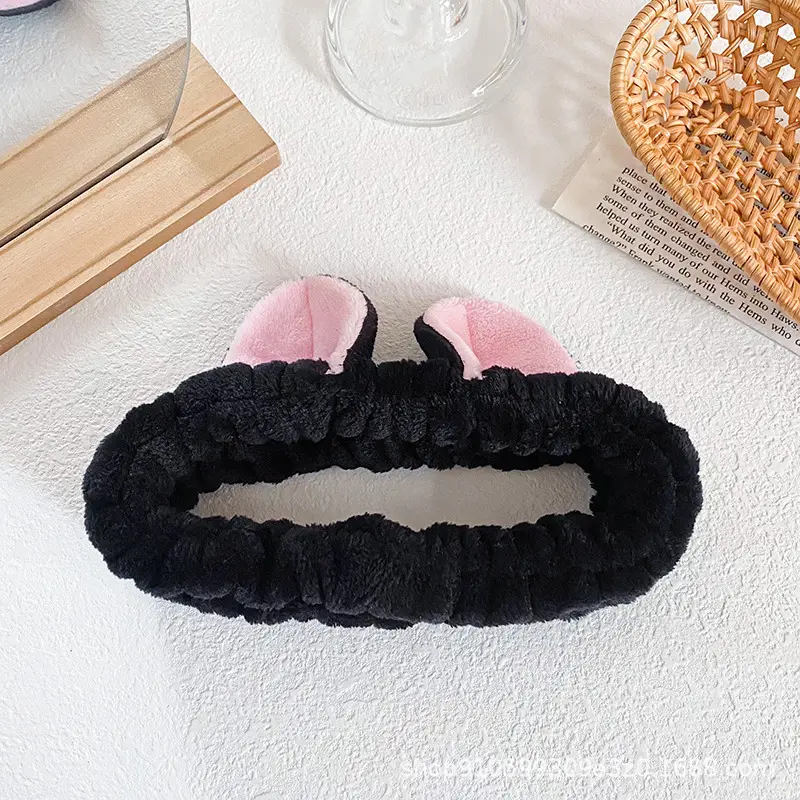 Cat Ear Flannel Headband for Women - Image 3