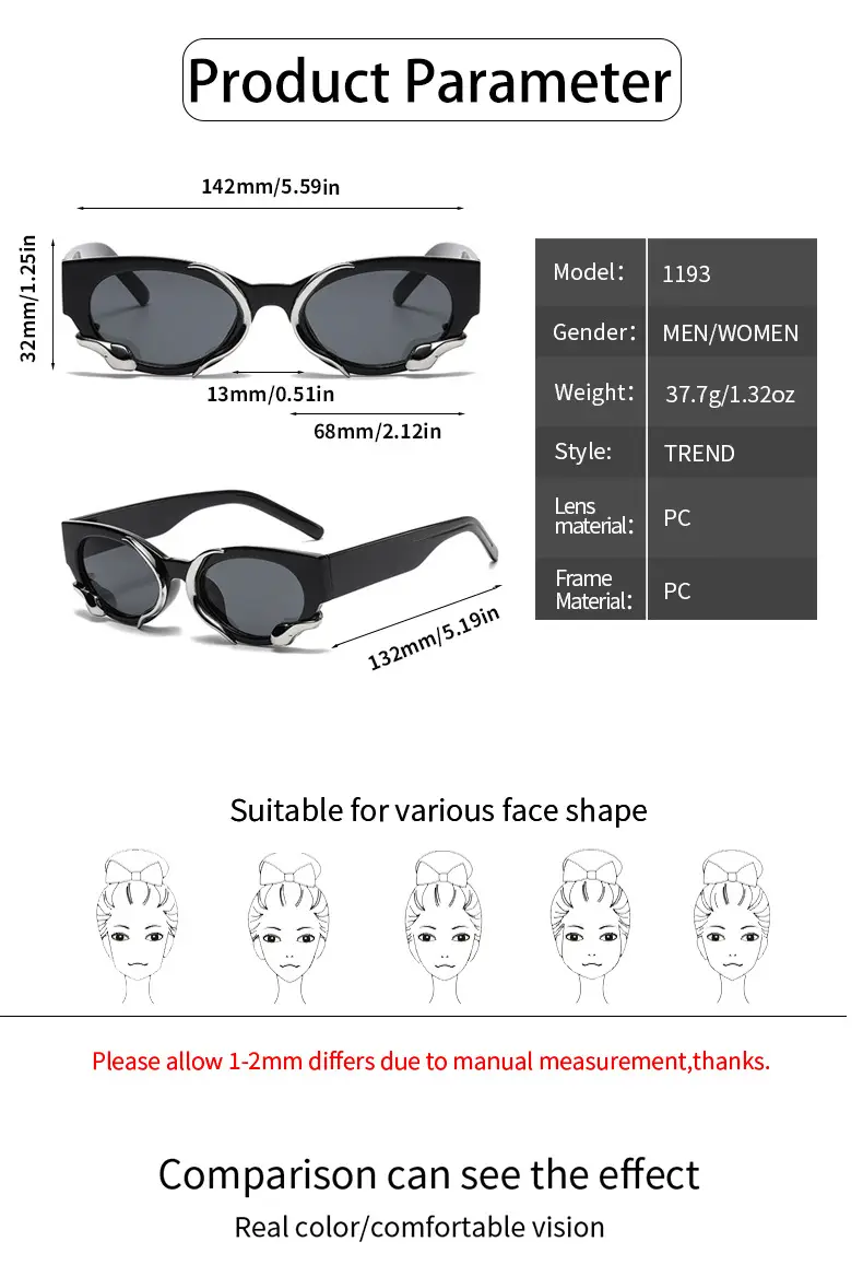 Cross-border Retro Snake Cat Eye Sunglasses Wholesale β feature 6