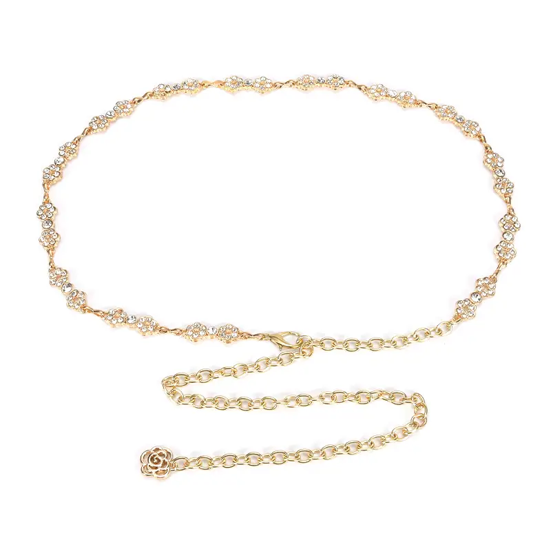 Gold Flower Inlay Belt for Women - Image 7