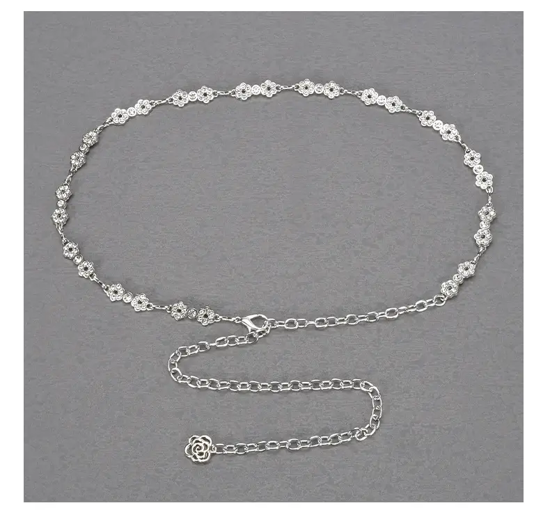Gold Flower Inlay Belt for Women — feature 15