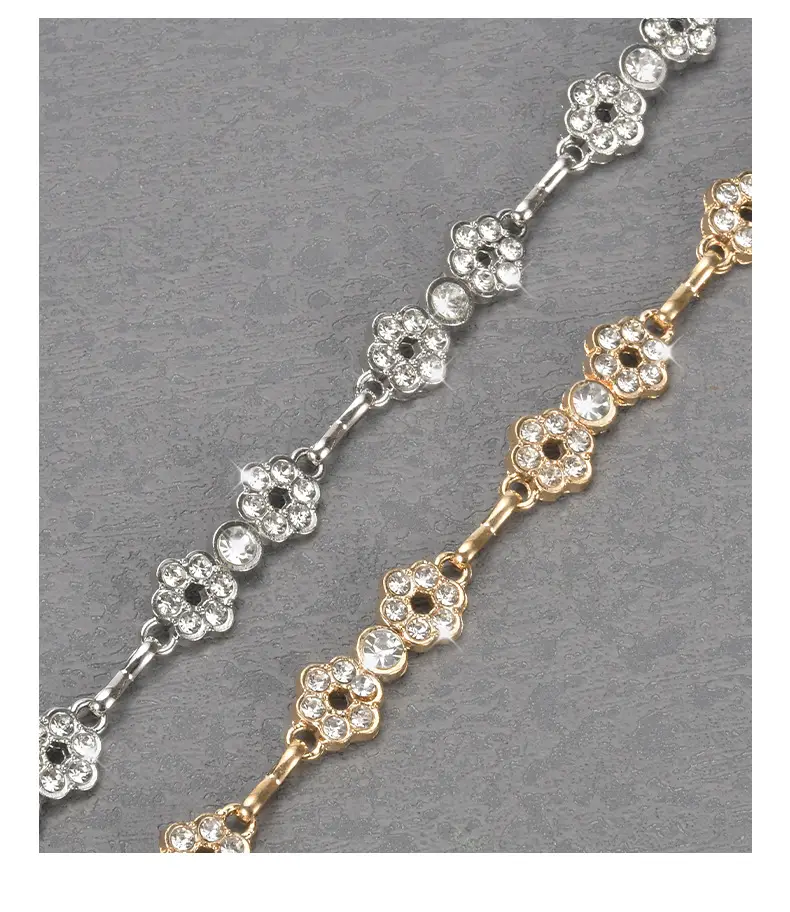 Gold Flower Inlay Belt for Women — feature 17