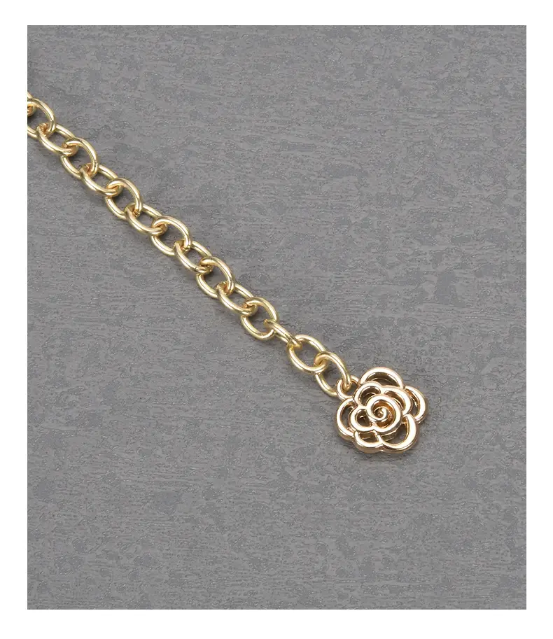 Gold Flower Inlay Belt for Women — feature 19