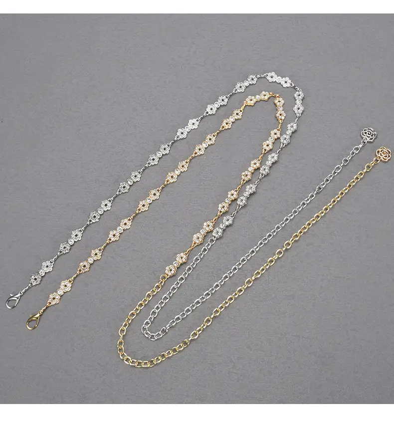 Gold Flower Inlay Belt for Women — feature 22