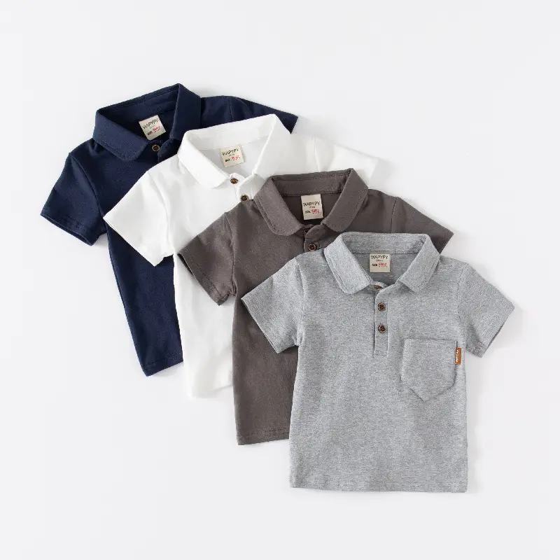 Boys Pure Color Polo T-Shirt 2025 New - Image 5