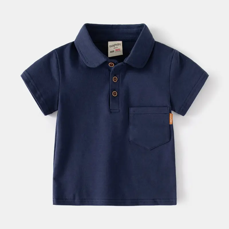 Boys Pure Color Polo T-Shirt 2025 New - Image 7