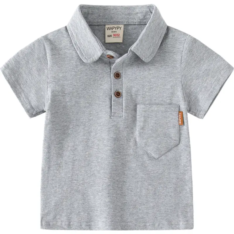 Boys Pure Color Polo T-Shirt 2025 New - Image 8
