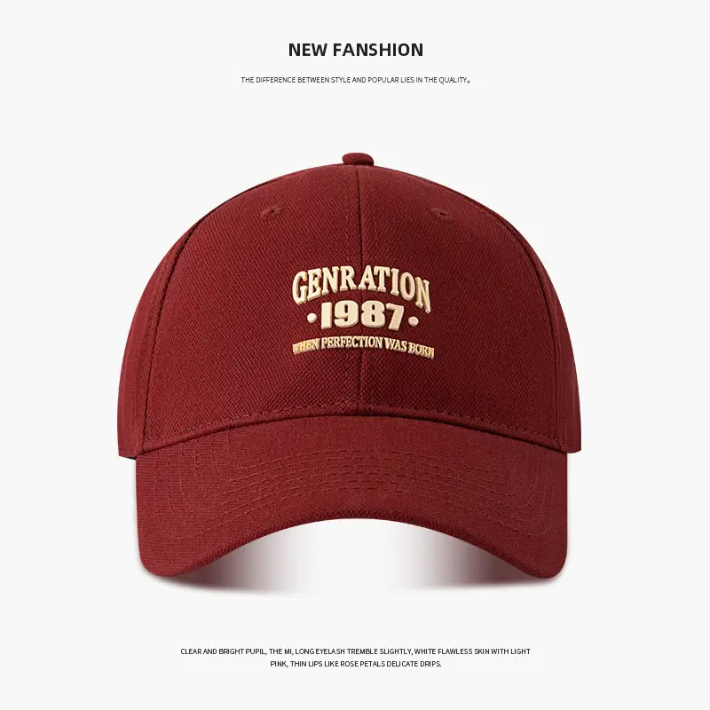 1987 Letter Cap Women Sunshade Cap Circumference - Image 3