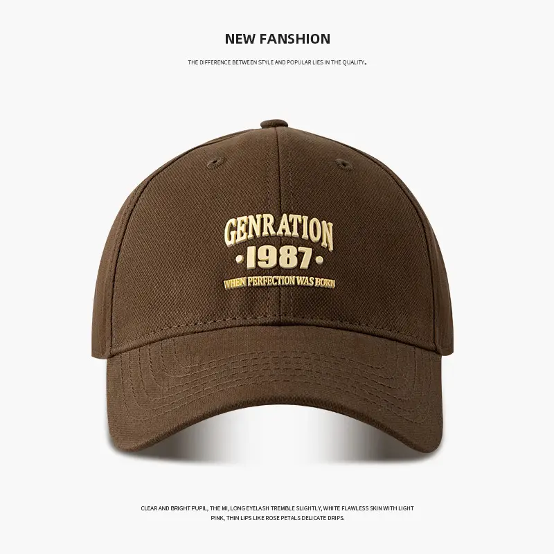 1987 Letter Cap Women Sunshade Cap Circumference - Image 4