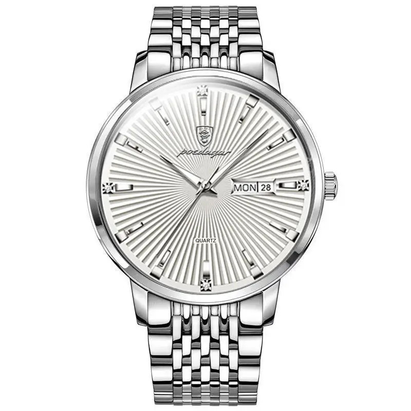 Men's Swiss Waterproof Luminous Watch Black Stainless - Image 6