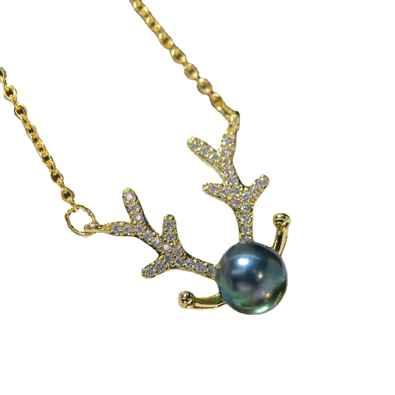 Natural Black Pearl Tahiti Peacock Necklace - Image 5