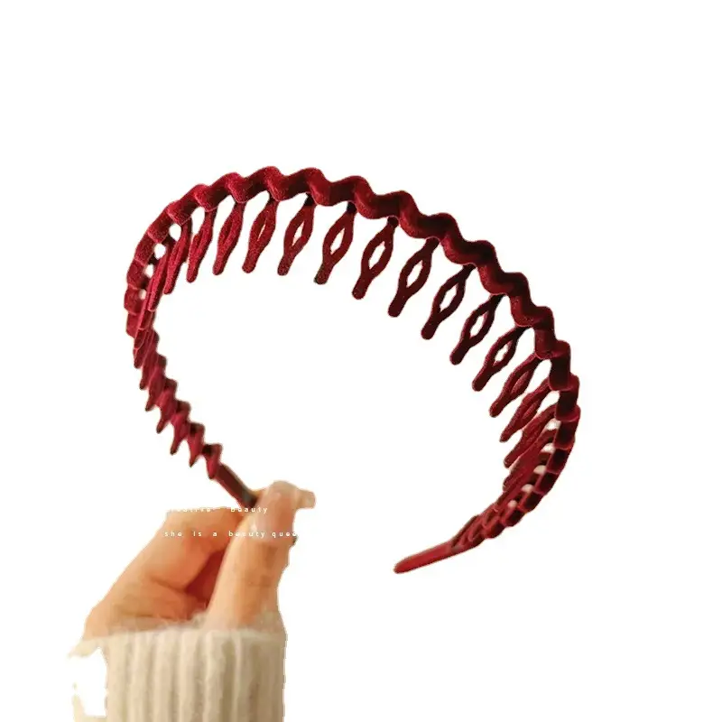 Flocking Hair Band for Women with Teeth Design - Image 11