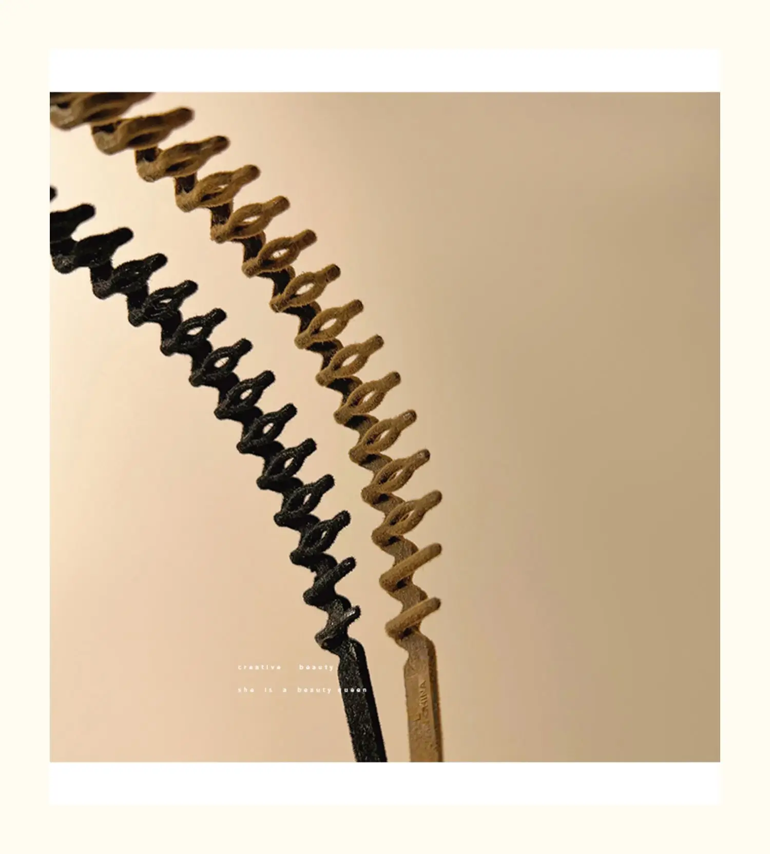 Flocking Hair Band for Women with Teeth Design — feature 9