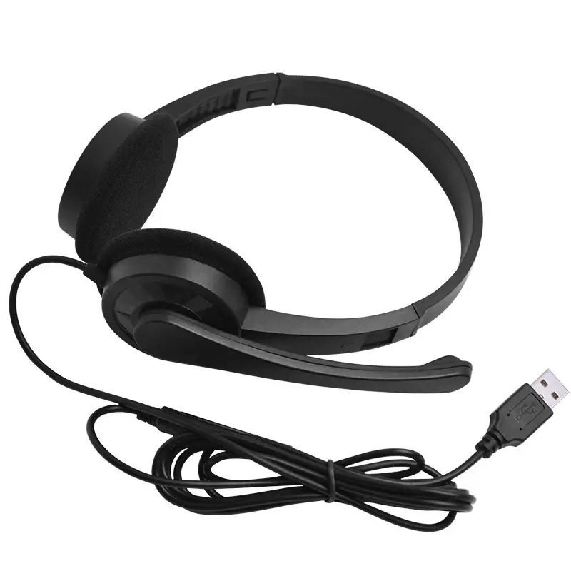 Computer USB video game headset headset headset wired mobile phone computer universal big headset with microphone