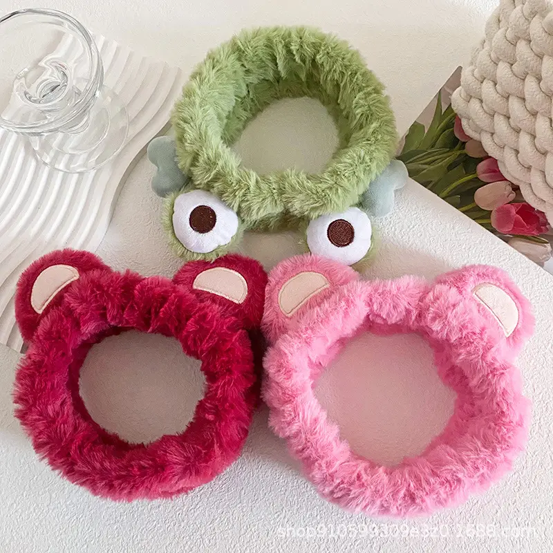 Cute Cartoon Bear & Frog Headbands for Girls