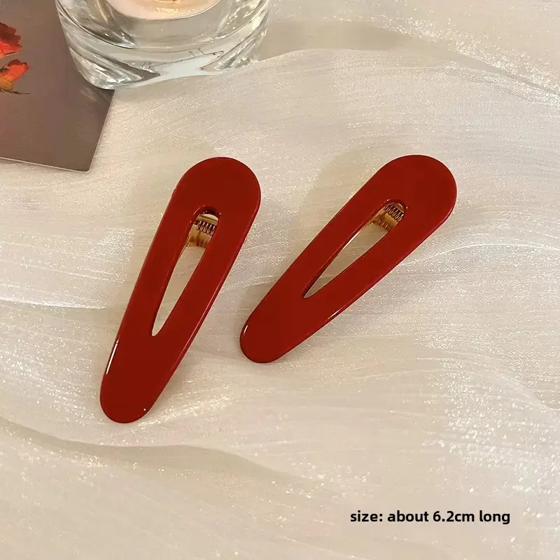 New Year Red Hairpin Women's Side Bangs Clip - Image 4