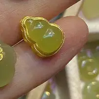S925 Silver Jade Pendant Set with Gold Plated Accents - Image 7