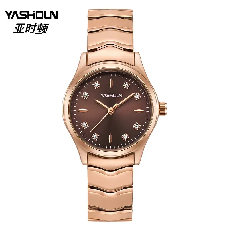 Women's Gold Steel Belt Quartz Watch for Students Fashion - Image 8