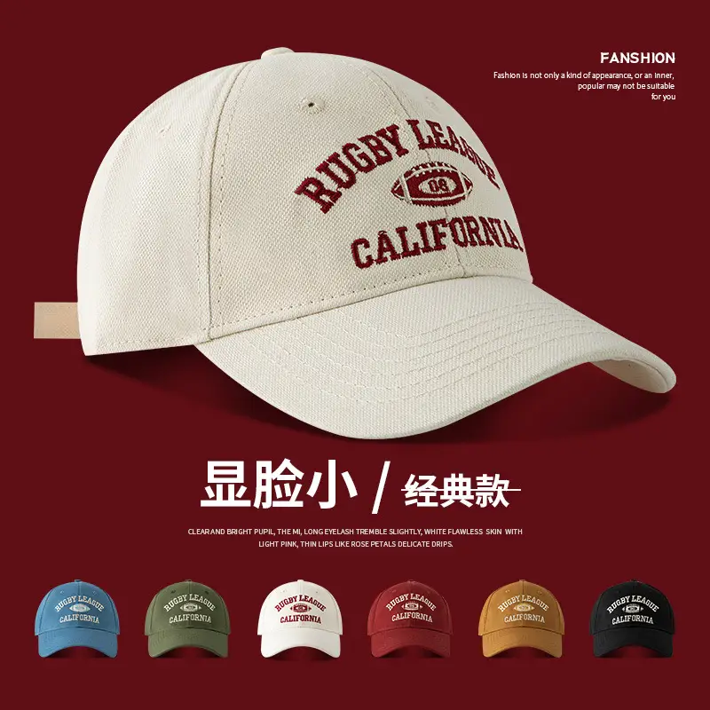 Men Rugby Embroidered Baseball Caps Multi Color