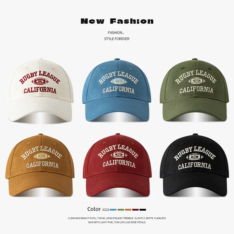 Men Rugby Embroidered Baseball Caps Multi Color - Image 4