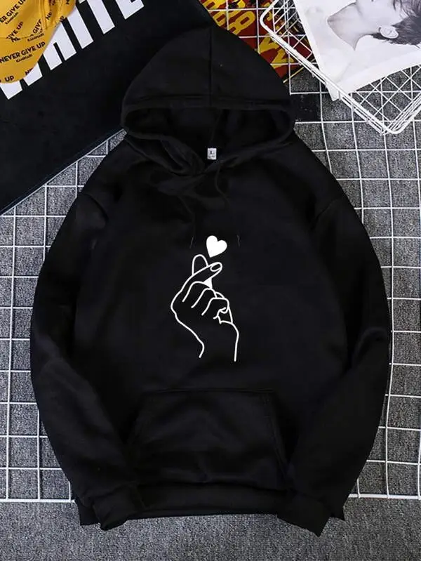 Green Velvet Hoodie for Women 2025 Winter Letter Print - Image 13