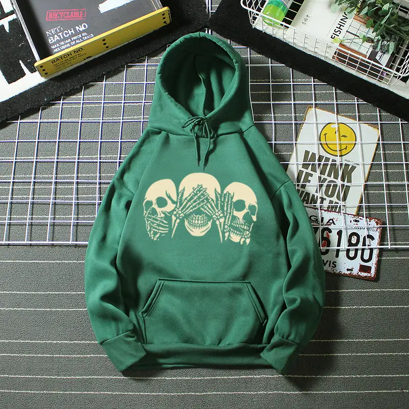 Green Velvet Hoodie for Women 2025 Winter Letter Print - Image 8
