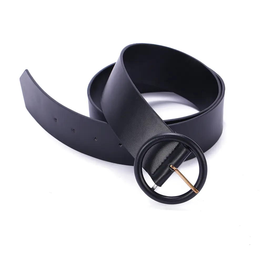 Black Belt with Gold Buckle for Women - Image 3