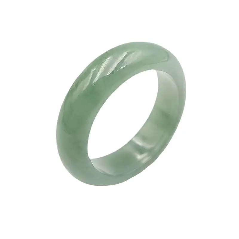 Natural Jade Cargo Ring Light Green Wholesale - Image 7