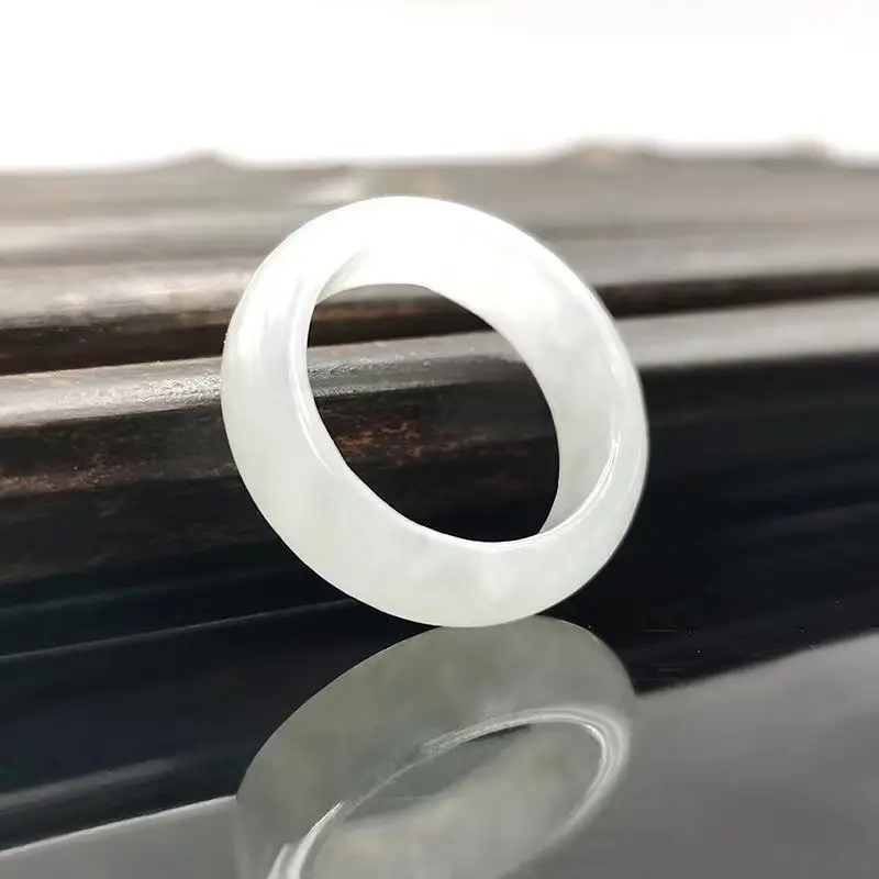 Natural Jade Cargo Ring Light Green Wholesale - Image 2