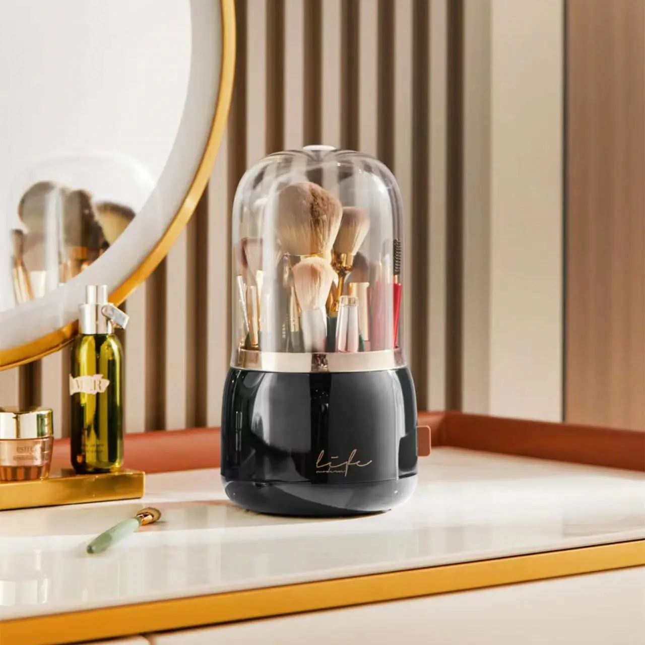 Black Cosmetic Cartridge [Rotating Dust-proof Cross-border Exclusive]]