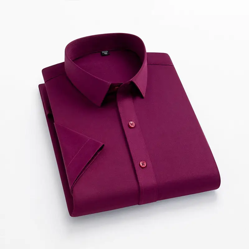 Men's Blue Four-Way Stretch Shirt Spring Business Casual