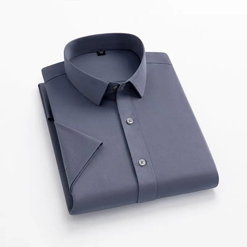 Men's Blue Four-Way Stretch Shirt Spring Business Casual