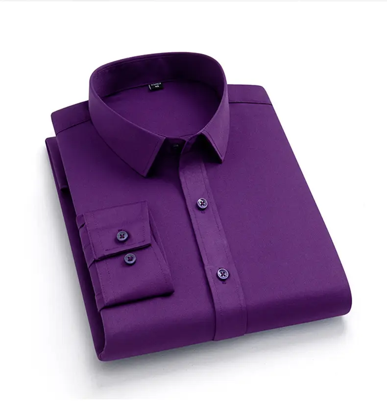 Men's Black Stretch Wrinkle-Free Business Shirt — feature 18