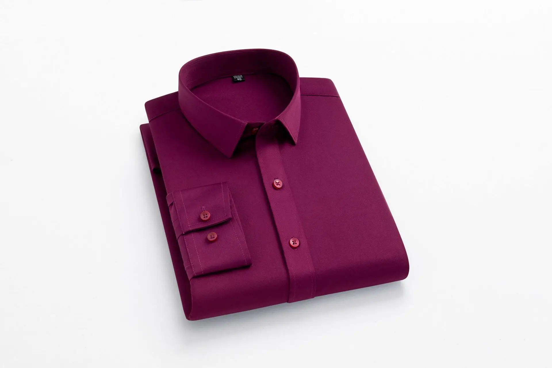Men's Black Stretch Wrinkle-Free Business Shirt - Image 2