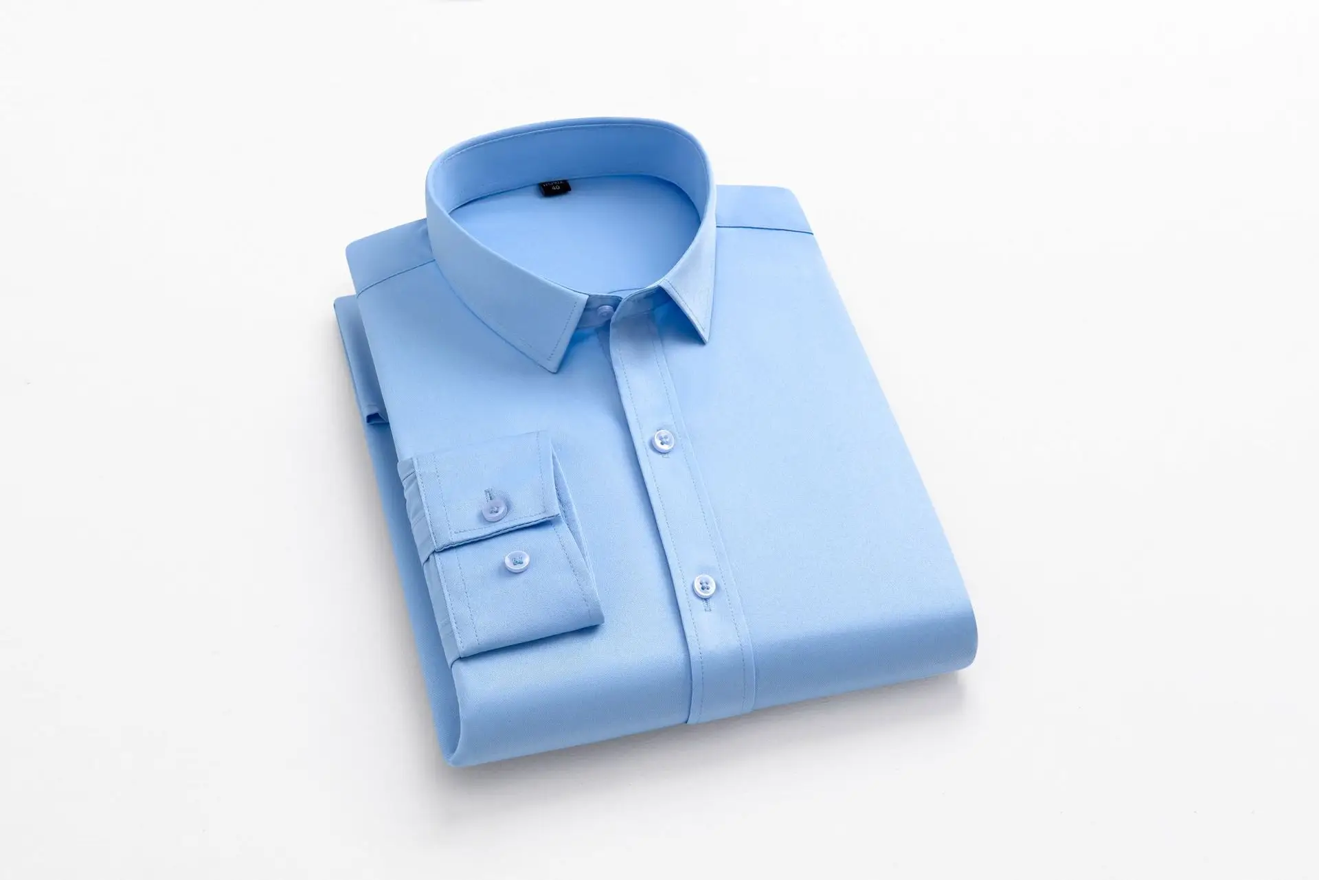 Men's Black Stretch Wrinkle-Free Business Shirt - Image 6