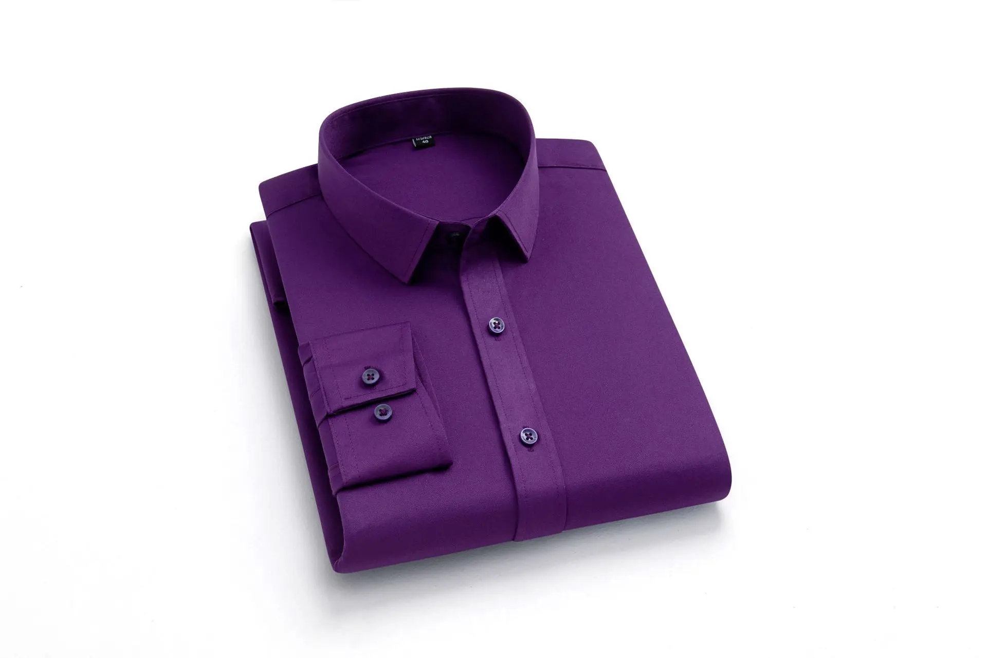 Men's Black Stretch Wrinkle-Free Business Shirt - Image 8