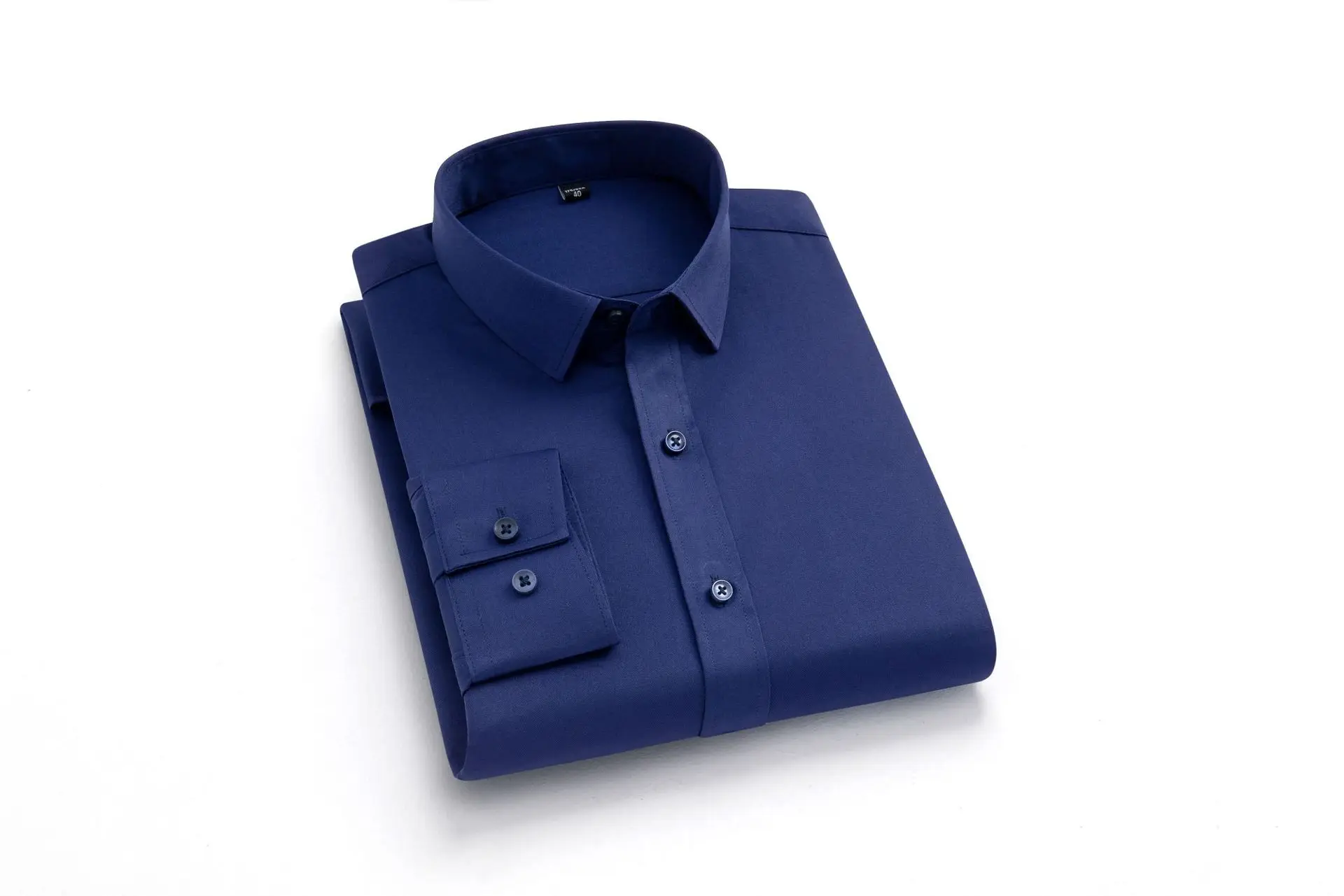 Men's Black Stretch Wrinkle-Free Business Shirt - Image 9