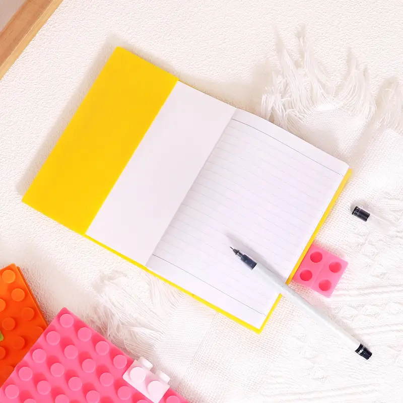 Pink Silicone A6 Notebook with Clasp for Students - Image 18