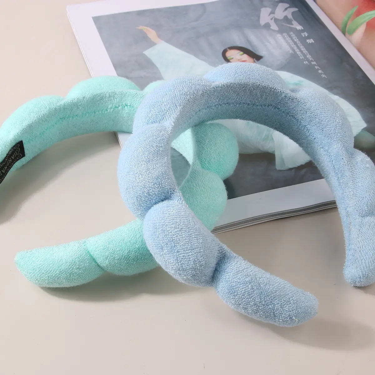 Women's Pink Foam Hair Band with Adjustable Strap — feature 10