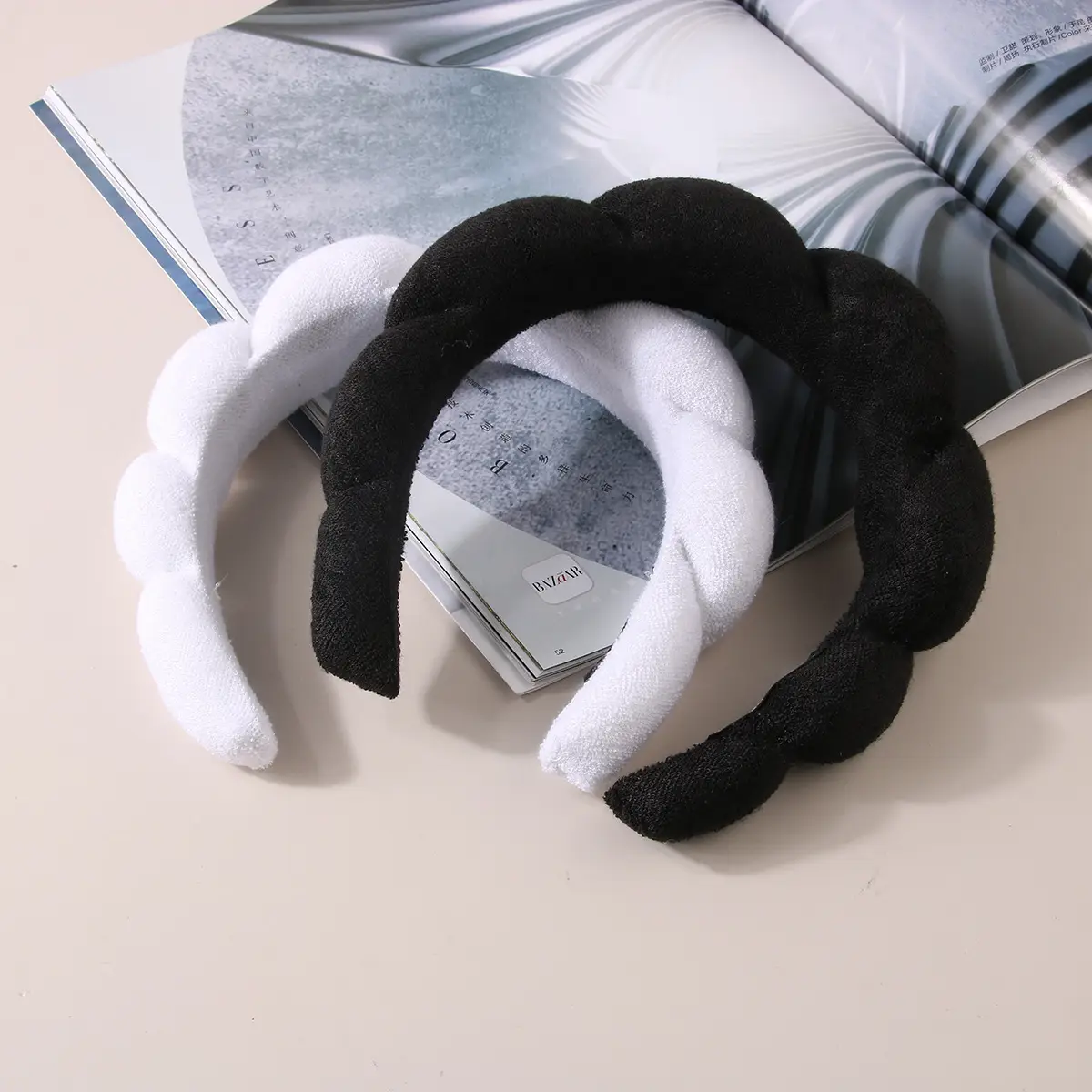 Women's Pink Foam Hair Band with Adjustable Strap — feature 9