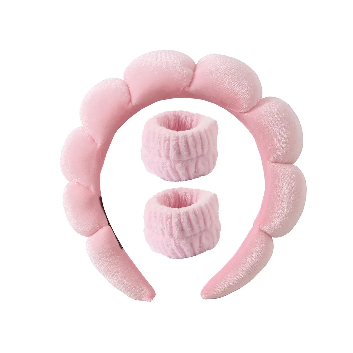 Women's Pink Foam Hair Band with Adjustable Strap - Image 13